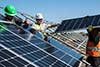 Solar panel array renewable energy project